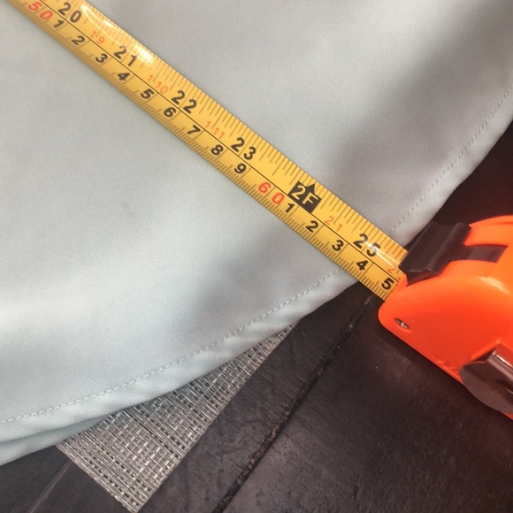 #109 NWOT Shoulder Baring Lightweight Aqua Blouse - Picture 12 of 15